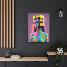 Load image into Gallery viewer, "Galactic Blocks Glam" Matte Canvas