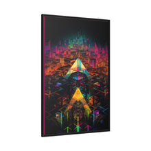 Load image into Gallery viewer, "Neon Pyramid City" Matte Canvas