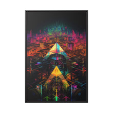 Load image into Gallery viewer, &quot;Neon Pyramid City&quot; Matte Canvas
